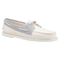 Sperry Authentic Original 2-Eye Seacycled Scarpe In Cotone Color Crema Da Uomo Con Lacci.