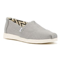 TOMS Alpargata Plus Heritage Scarpe In Tela Grigia Da Donna Con Zeppa.