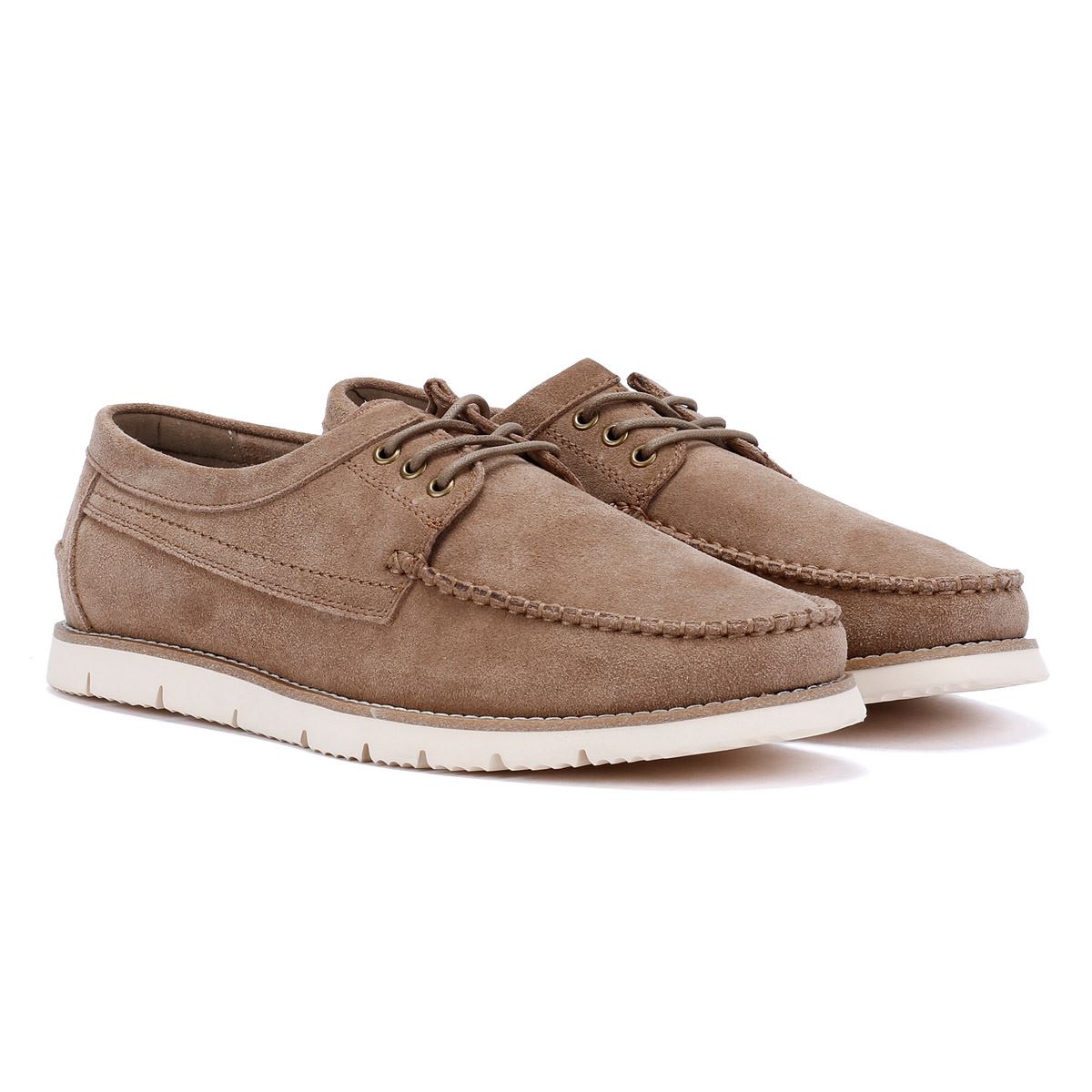 Ben Sherman Soho Scarpe Stringate Grigie Da Uomo In Camoscio
