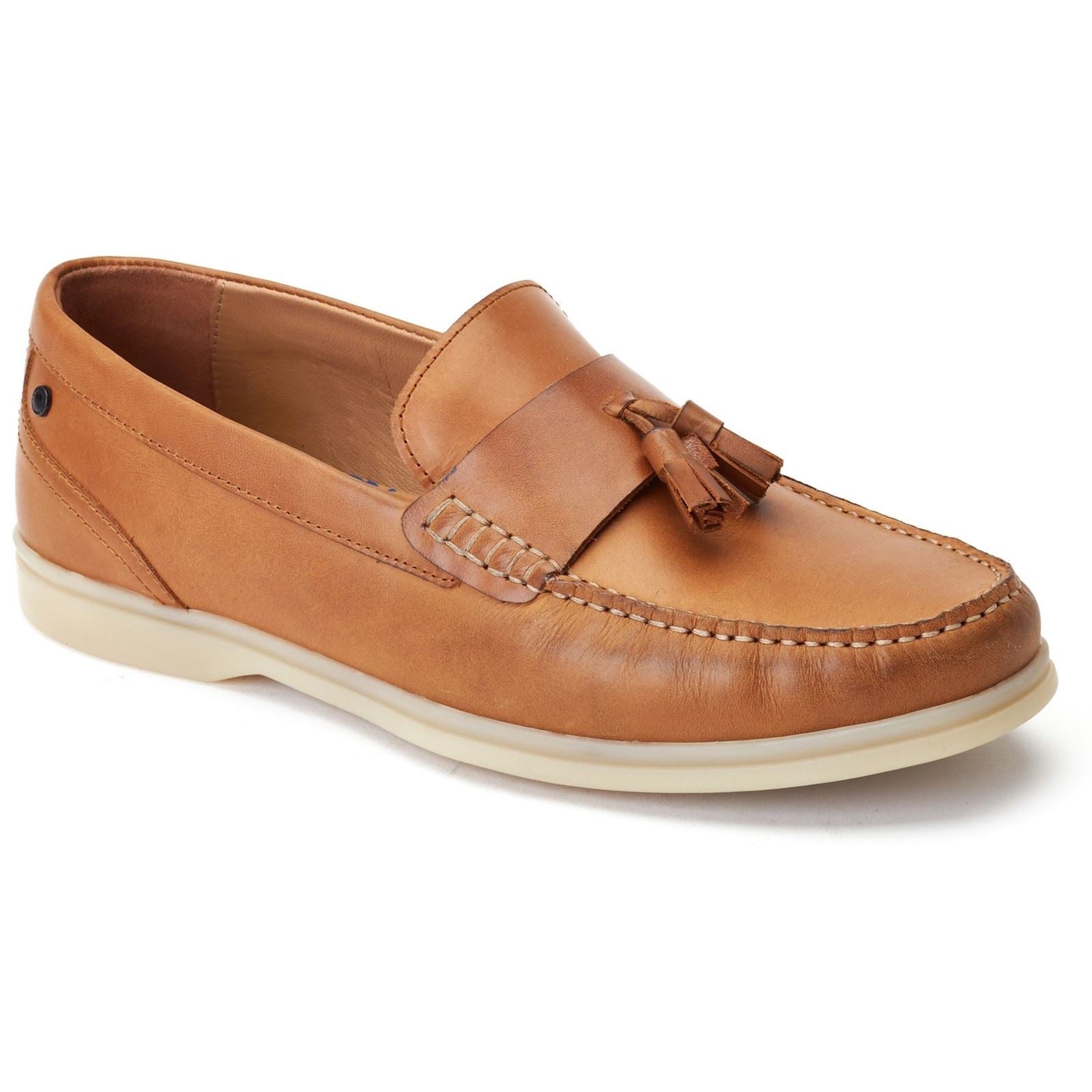 Base London Bonito Scarpe Da Uomo In Pelle Color Cuoio Bruciato