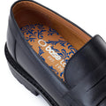 Base London Ivey Mocassini Neri In Pelle Da Uomo