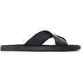 Base London Webb Sandali Neri In Pelle Da Uomo
