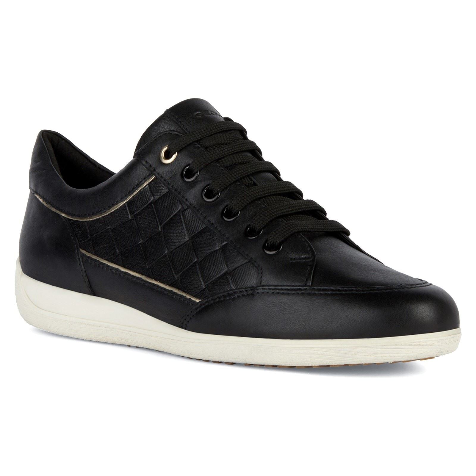 Geox D MYRIA Sneakers Nere Da Donna In Ecopelle