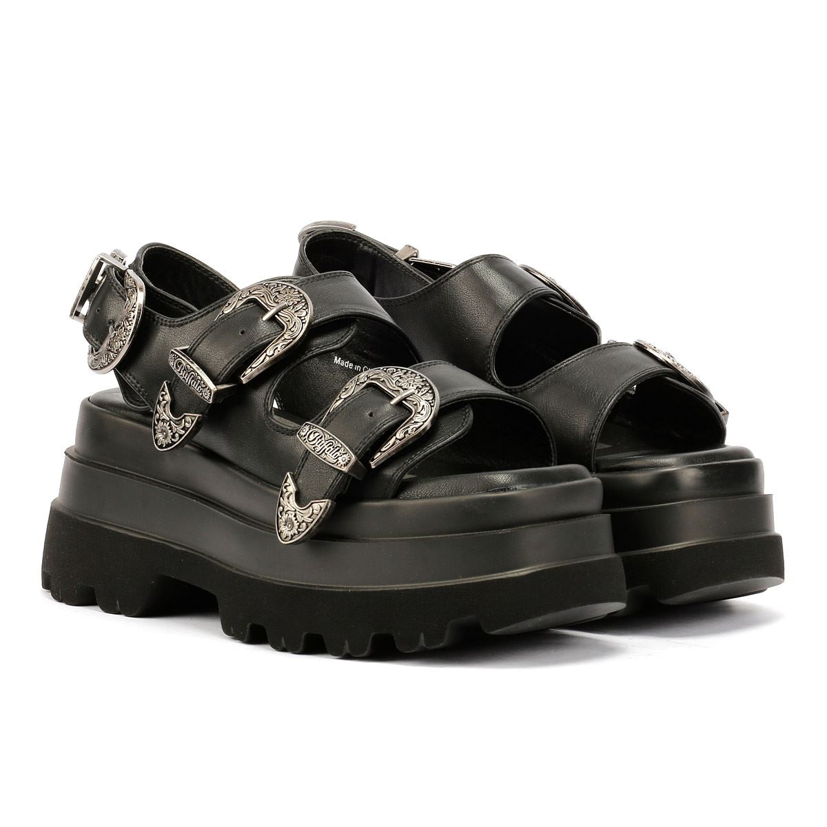 Buffalo Jupiter Ari West Sandali Neri Da Donna