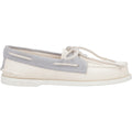 Sperry Authentic Original 2-Eye Seacycled Scarpe In Cotone Color Crema Da Uomo Con Lacci.