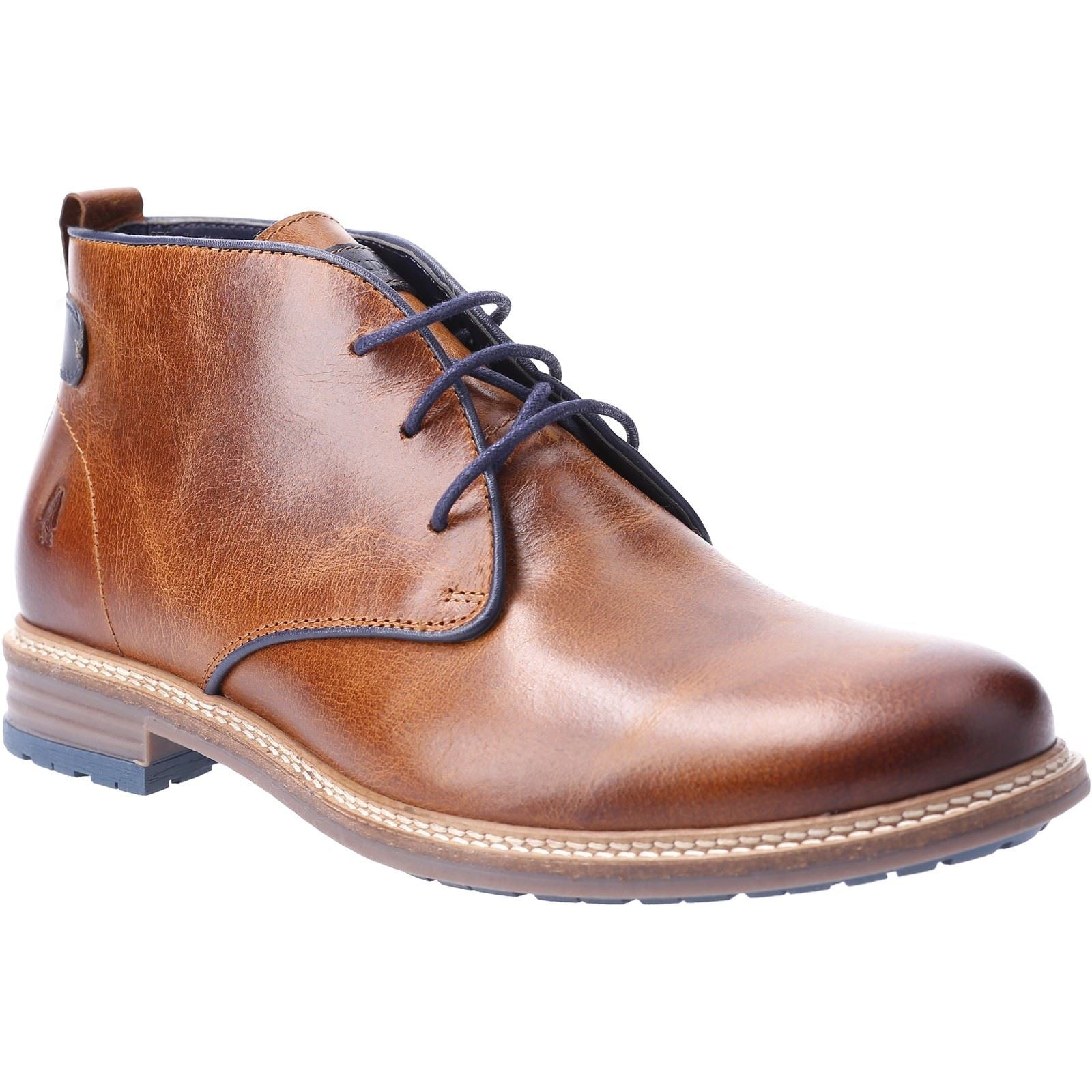 Hush Puppies Jonas Chukka Stivali Da Uomo In Pelle Color Tan