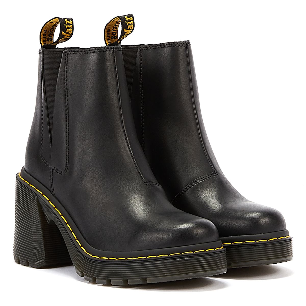 Dr. Martens Stivali Neri Da Donna In Pelle Spence Sendal