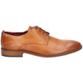 Base London Script Washed Scarpe In Pelle Color Cuoio Da Uomo Stile Oxford