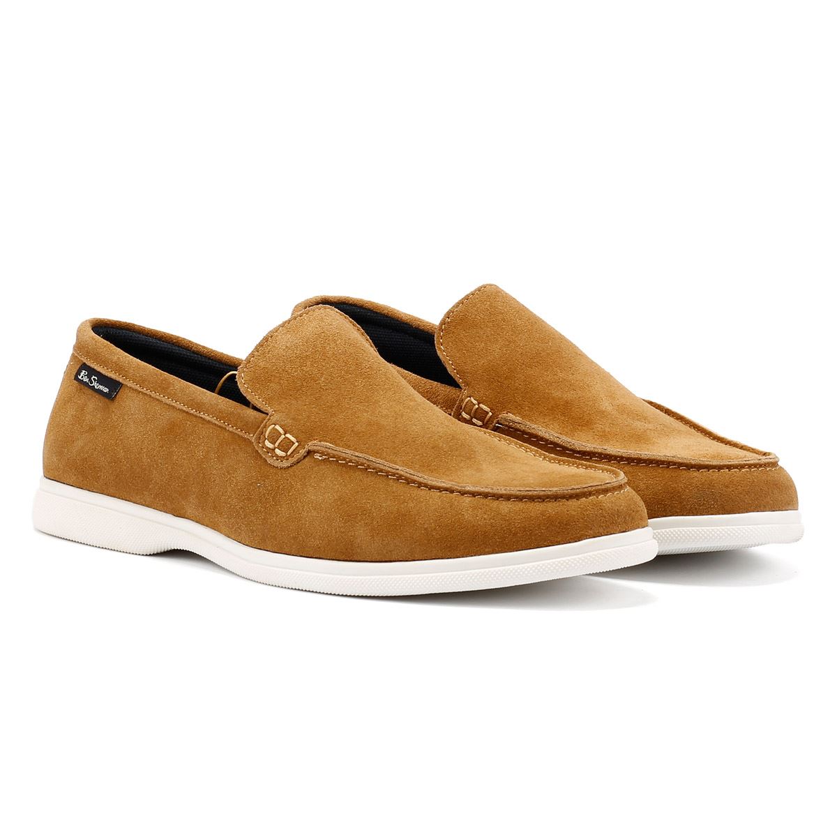 Ben Sherman Amarillo Pantofole Uomo In Camoscio Marrone