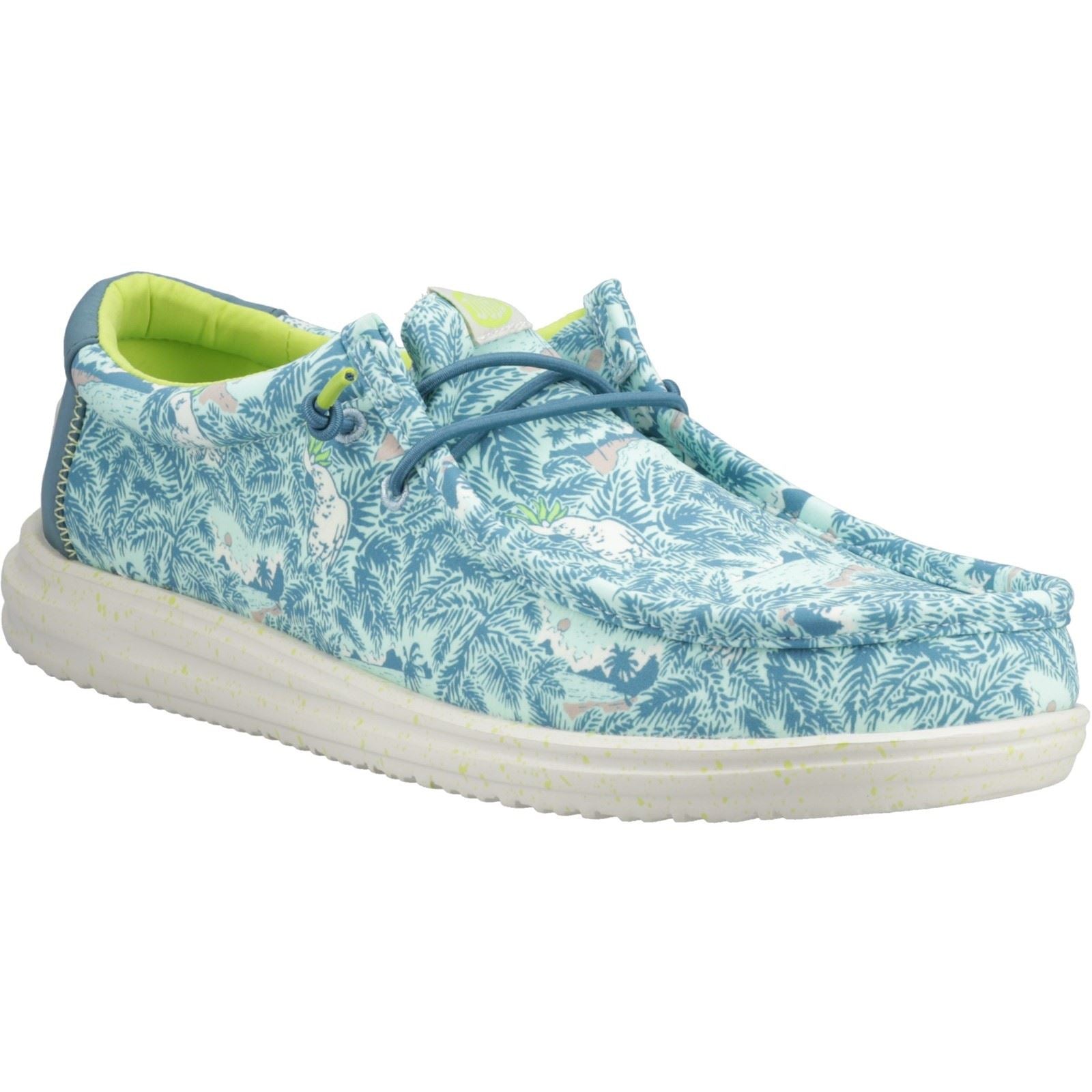 HEYDUDE Wally H2O Tropical Scarpe Da Barca Tropicali Blu Da Uomo
