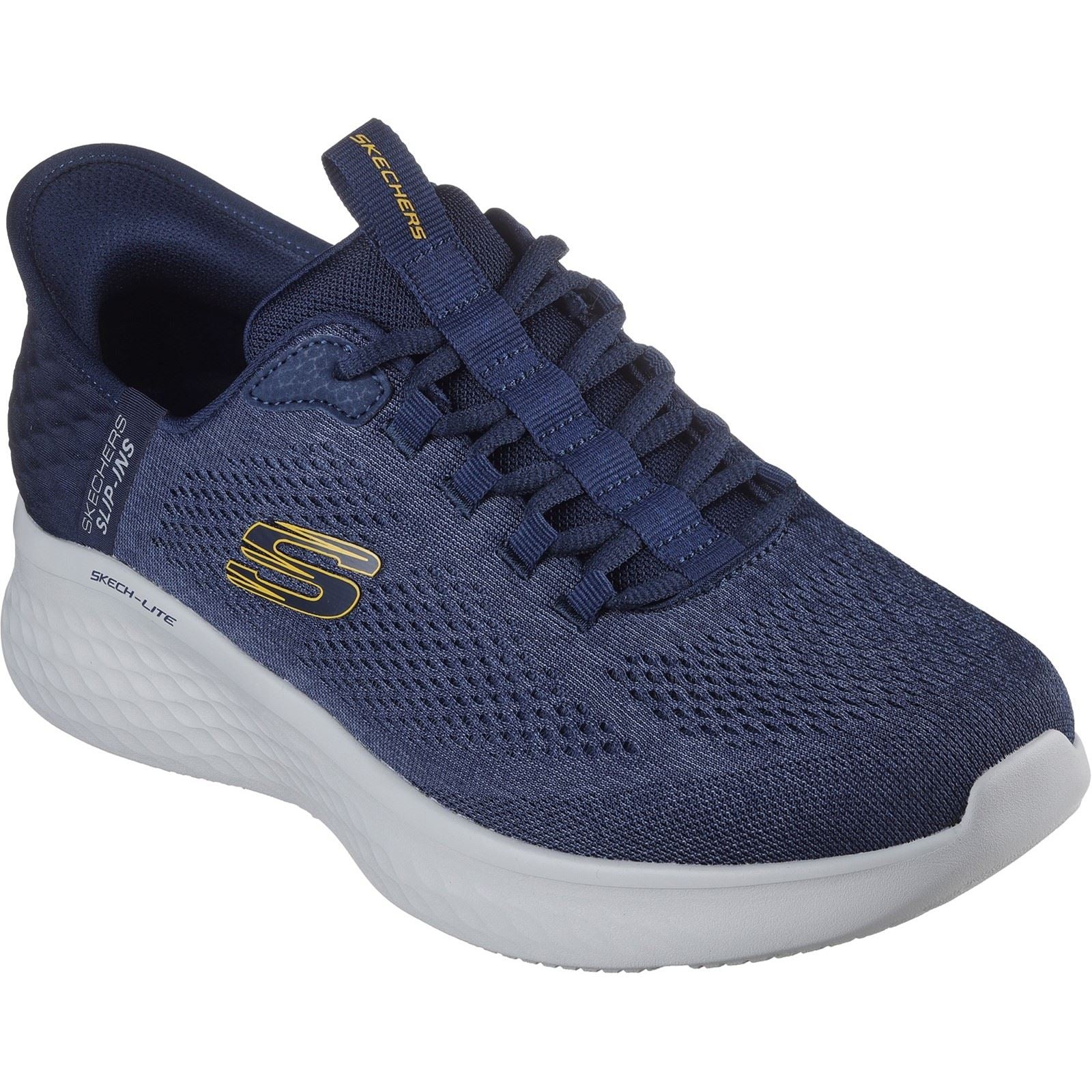 Skechers Skech-Lite Pro Primebase Scarpe Da Ginnastica Uomo Blu/ Giallo In Tessuto