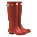 Hunter Original Tall Stivali Da Pioggia Rossi Da Donna In Gomma Militari
