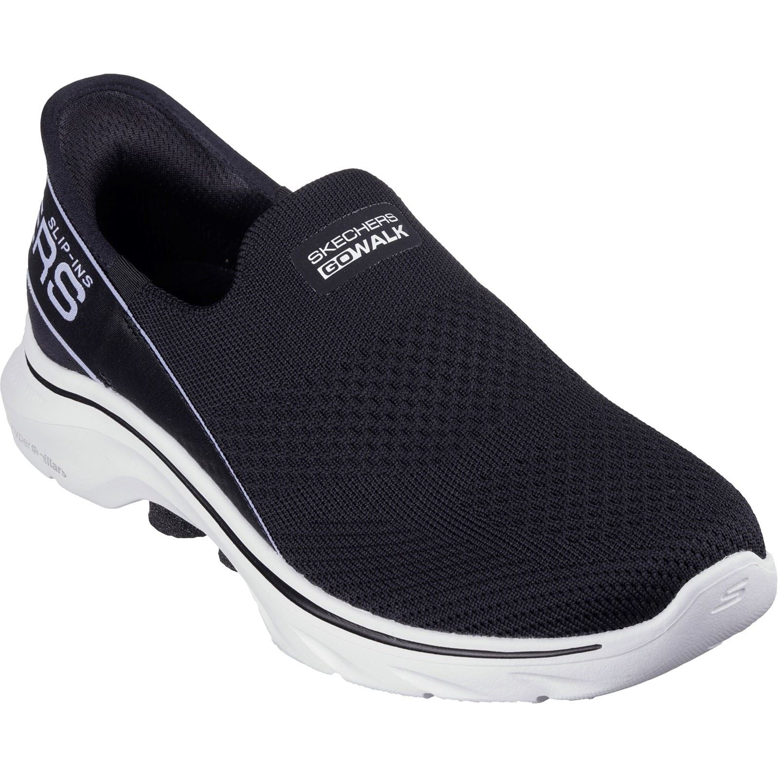 Skechers GO WALK 7 Mia Sneakers Da Donna In Tessuto Nero/Bianco