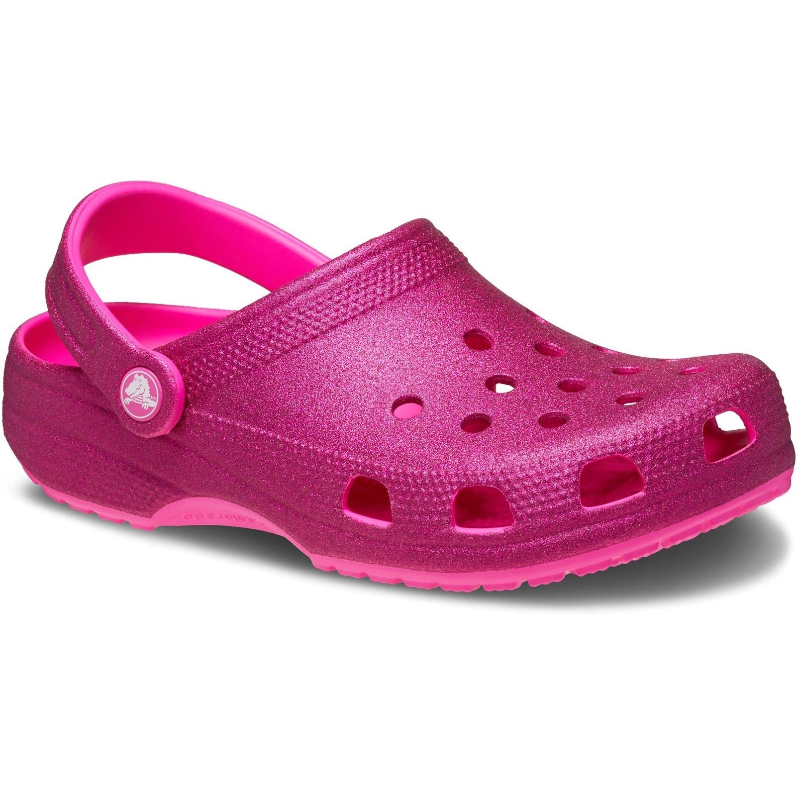 Crocs Classic Glitter Ciabatte Rosa Schiacciate In Termoplastica
