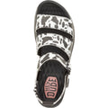 HEYDUDE Delray Buckle Animal Sandali Da Donna In Sintetico Nero/Bianco