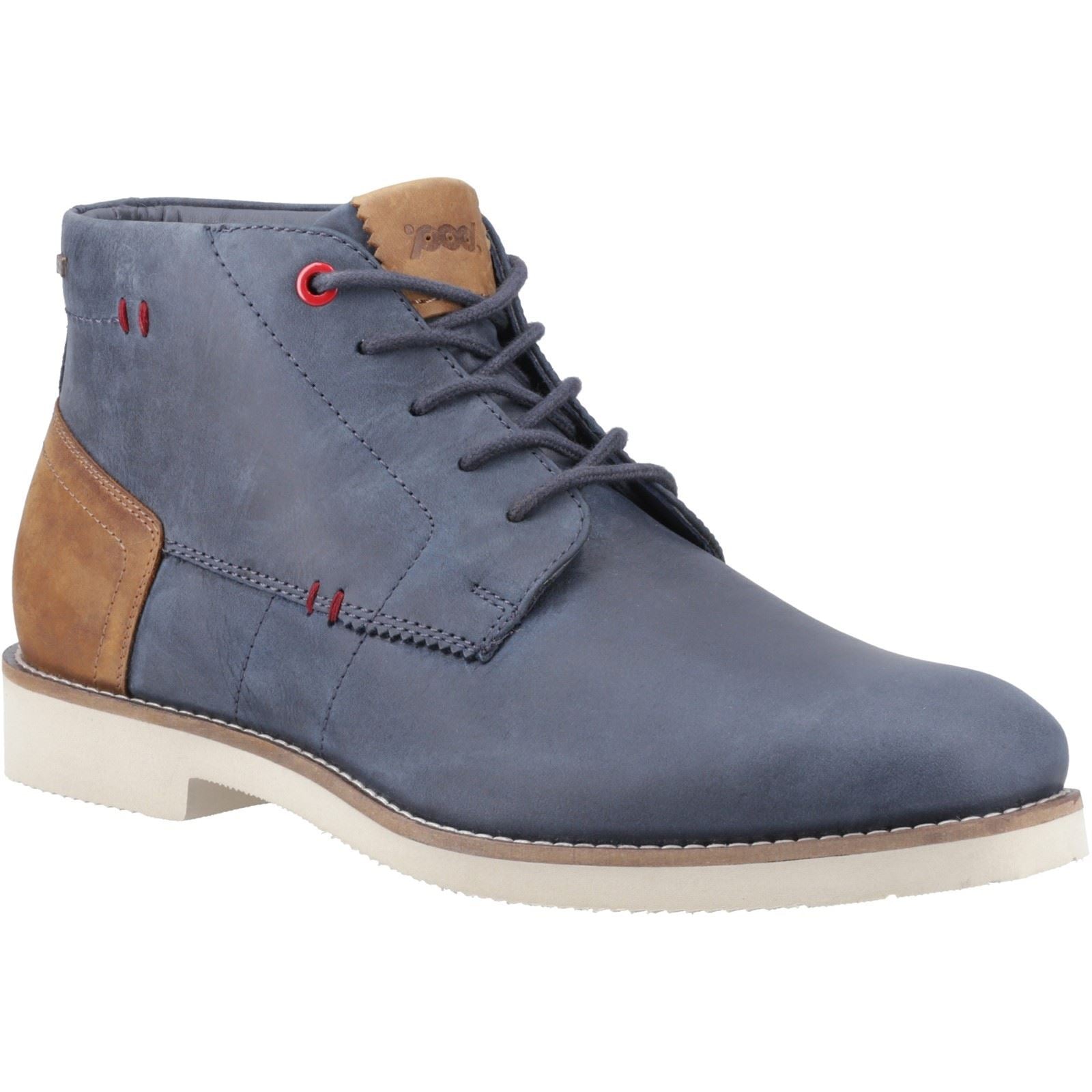 Pod Aries Stivali In Pelle Blu Scuro Da Uomo