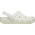 Crocs Classic Floral Cut Out Ciabatte Da Lavoro In Gesso Termoplastico