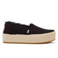TOMS Canvas Valencia Espadrillas Donna Sandalo Nero