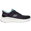 Skechers Go Walk Now Khloe Scarpe Da Ginnastica Nere/Viola Da Donna In Tessuto