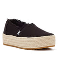 TOMS Canvas Valencia Espadrillas Donna Sandalo Nero