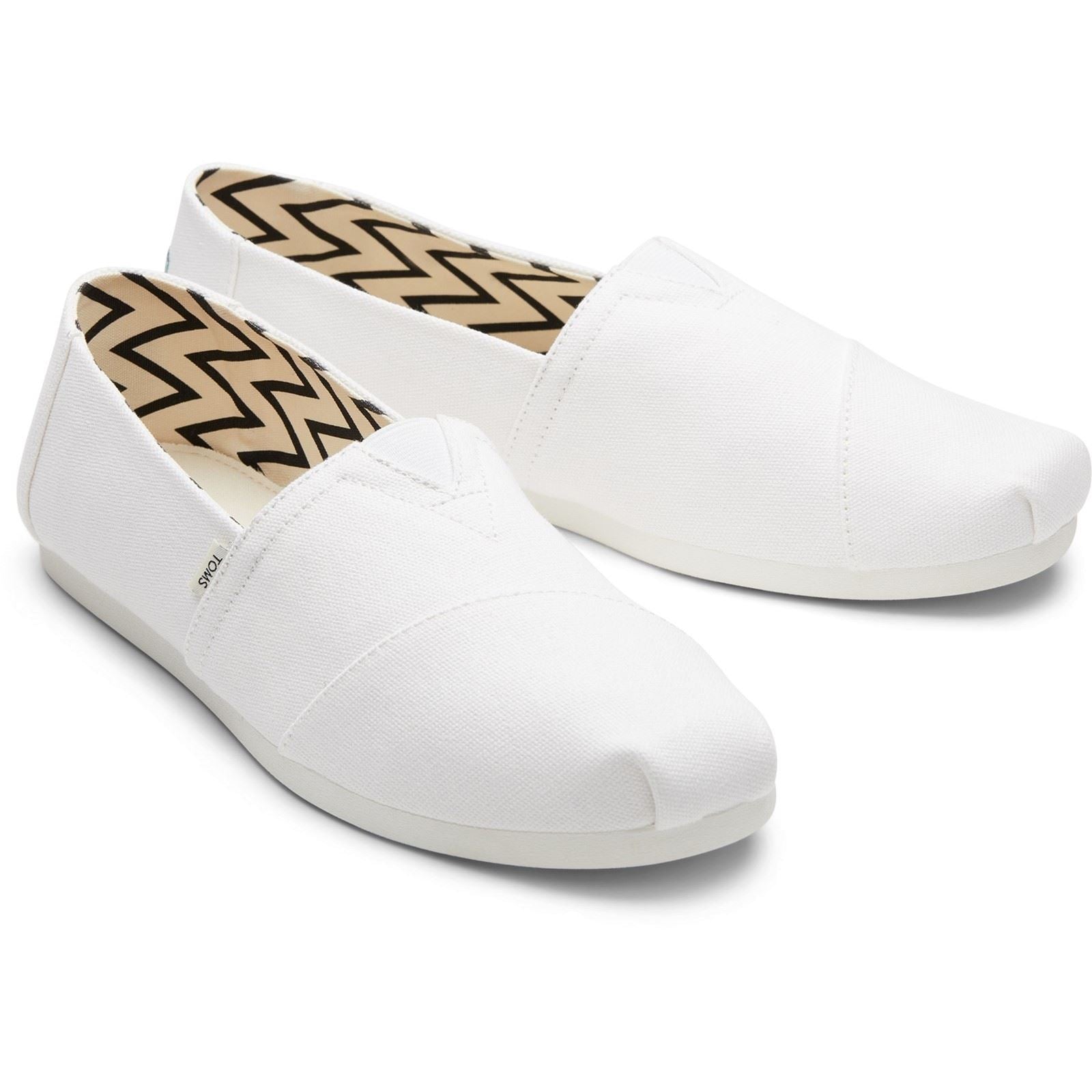 TOMS Alpargata Espadrillas Bianche Da Uomo Al 100% In Cotone
