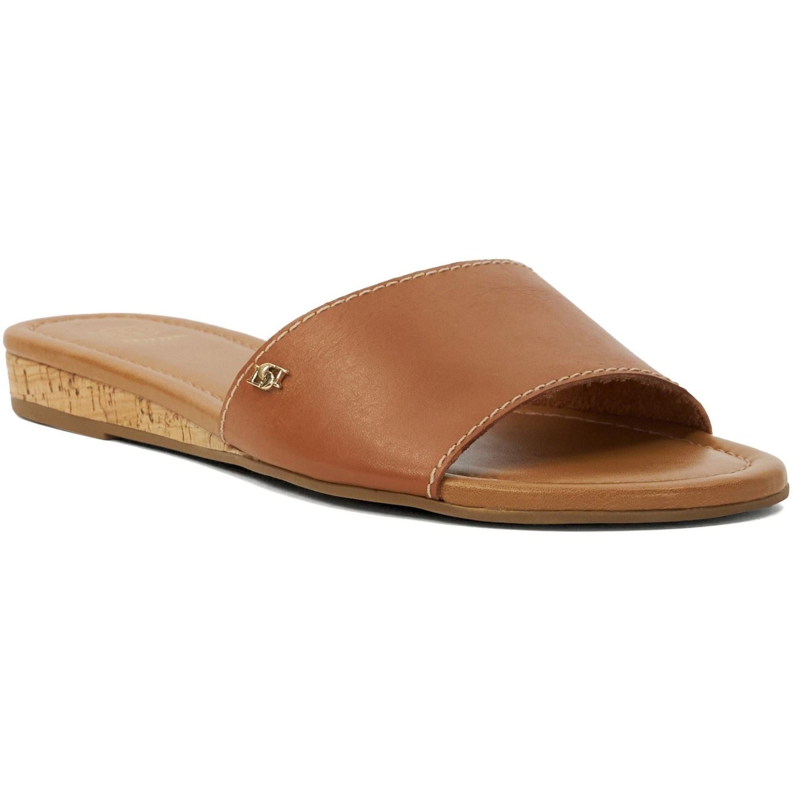 Dune Lino Sandali Da Donna In Pelle Color Cuoio