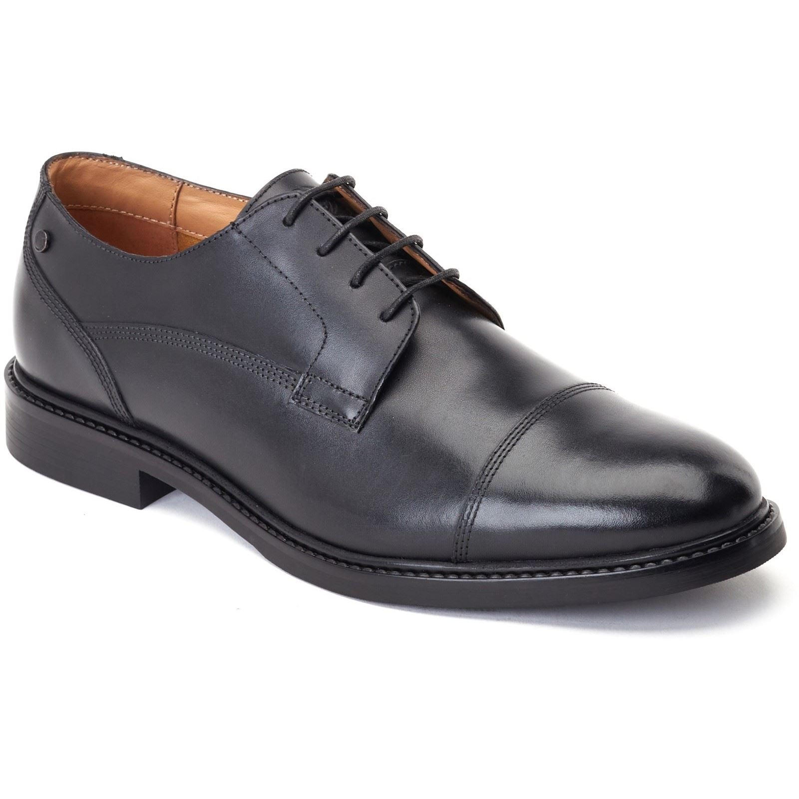 Base London Magnus Scarpe Oxford Nere In Pelle Da Uomo