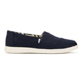 TOMS Alpargata Plus Heritage Scarpe Da Donna In Tela Blu Con Zeppa.