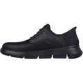 Skechers Garza Gervin Scarpe Stringate In Pelle Da Uomo Nere