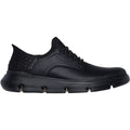 Skechers Garza Gervin Scarpe Stringate In Pelle Da Uomo Nere