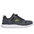 Skechers Track Knockhill Scarpe Da Ginnastica Uomo In Pelle Grigio Antracite/Nero