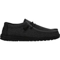 HEYDUDE Wally Sox Scarpe Da Barca In Micro Camoscio Nero Totale Da Uomo