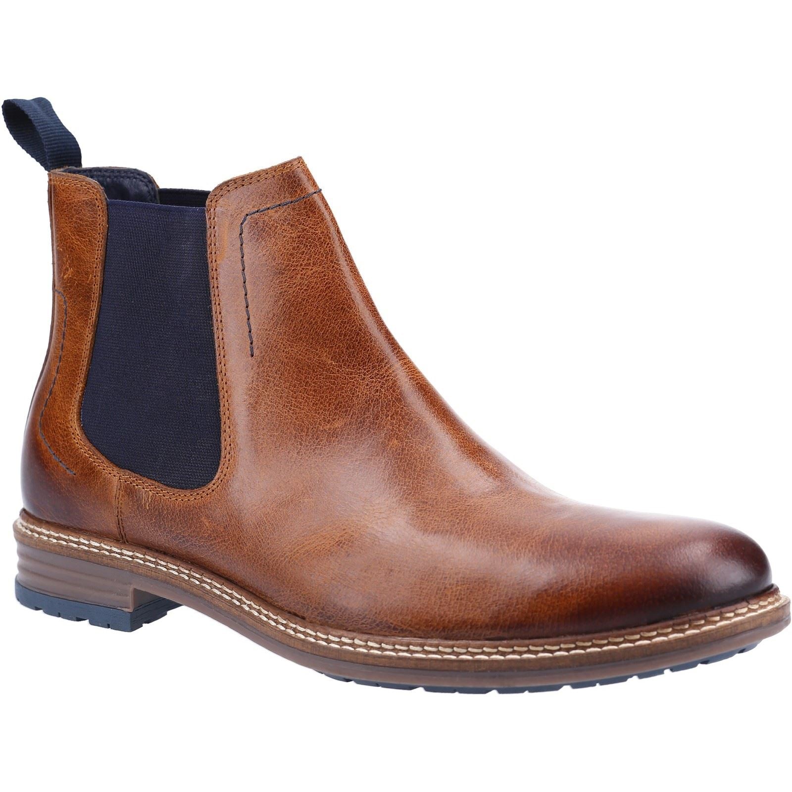 Hush Puppies Justin Chelsea Stivali Da Uomo In Pelle Color Tan