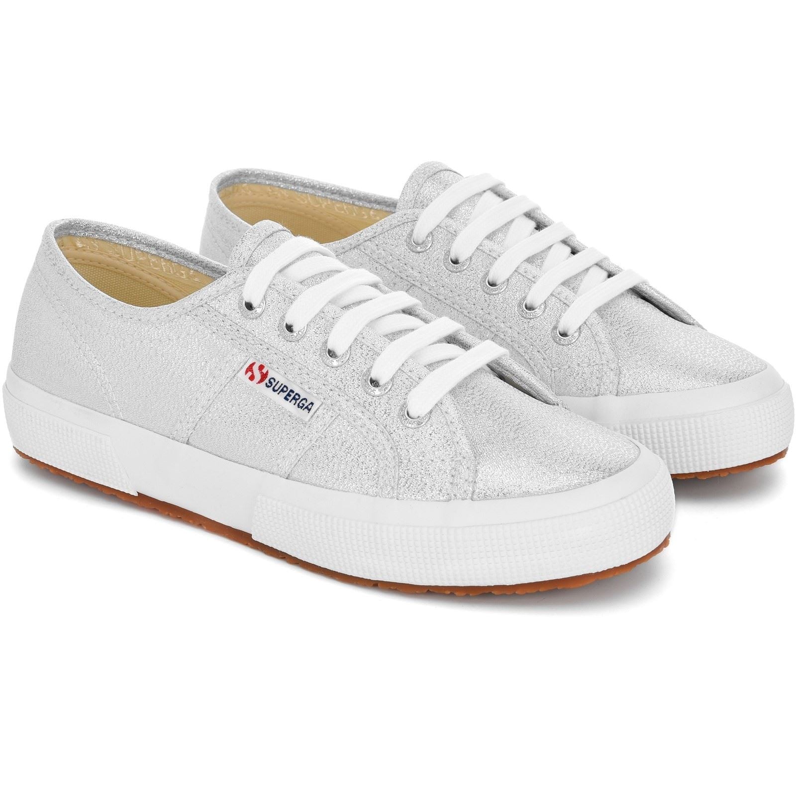 Superga 2750 Lamew Sneakers Da Donna In Sintetico Grigio Argento