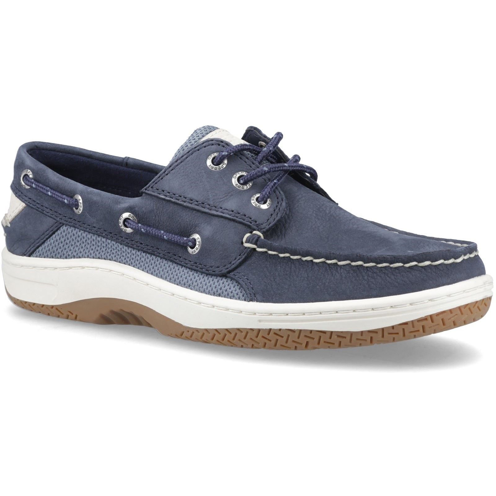 Sperry Billfish 3 Eye Scarpe Da Barca In Pelle Blu Scuro Da Uomo