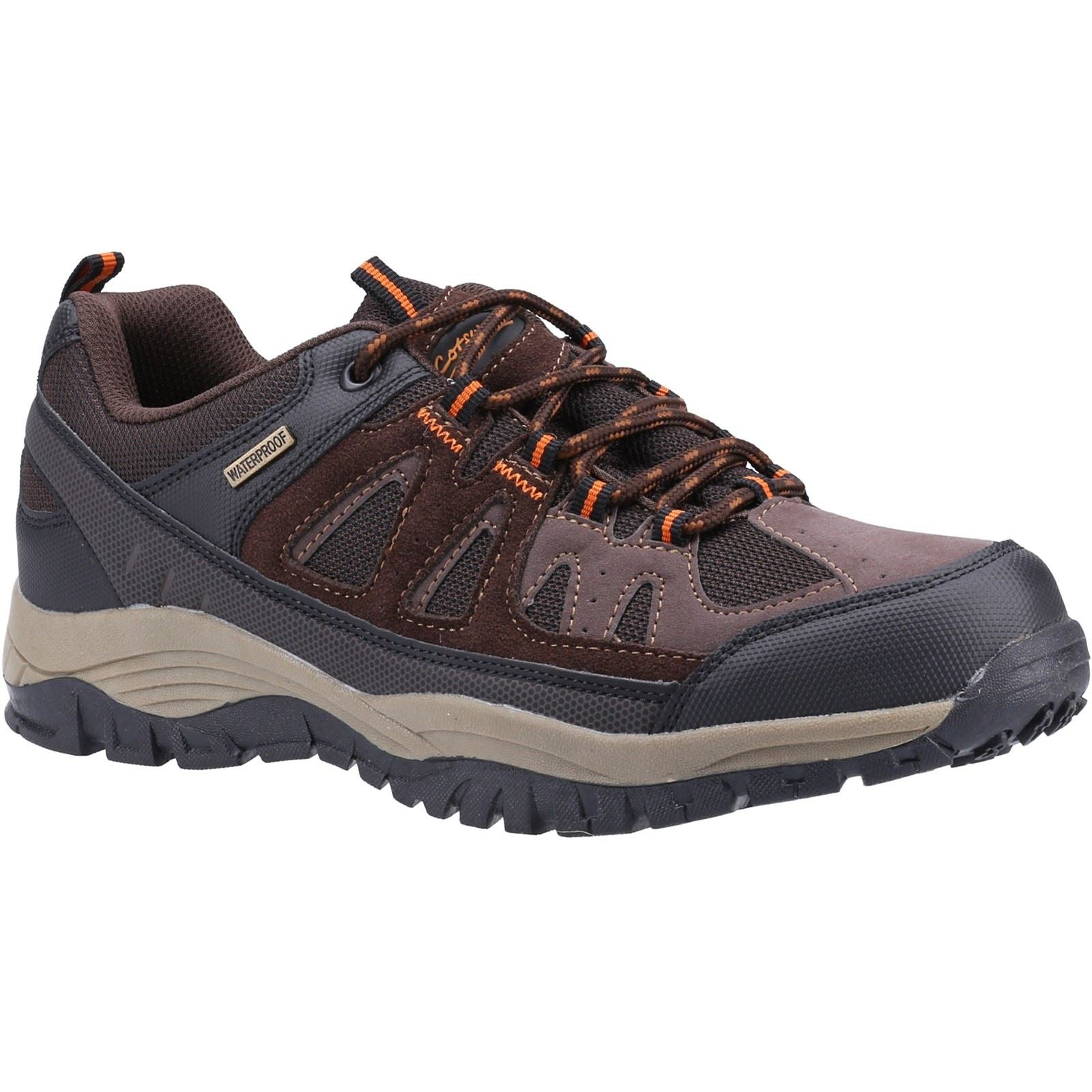 Cotswold Maisemore Low Stivali Da Trekking Marroni In Camoscio Da Uomo
