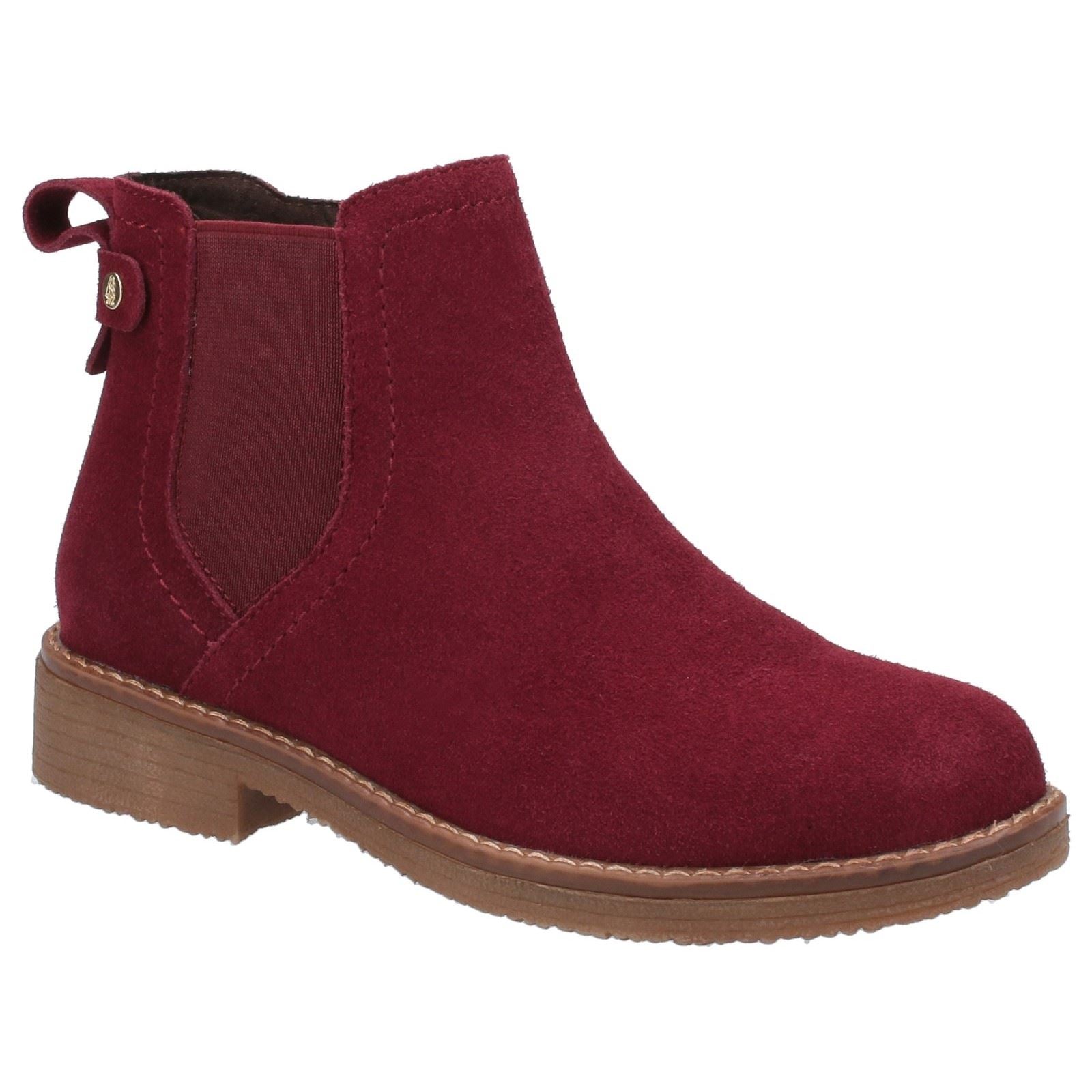 Hush Puppies Maddy Stivali In Camoscio Bordò Da Donna