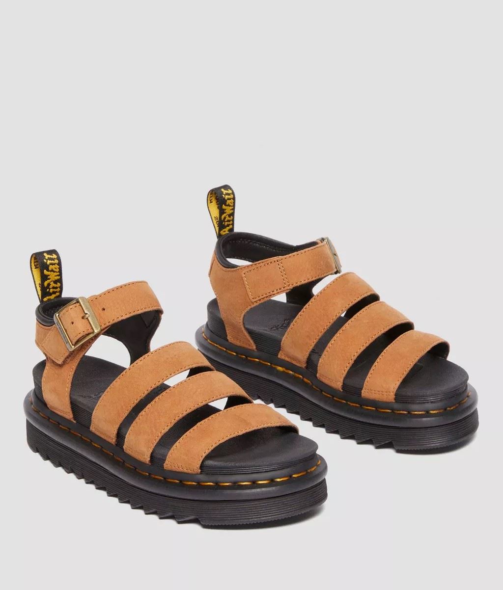 Dr. Martens Blaire Tumbled Nubuck Sandali Marroni In Nabuk Per Donna