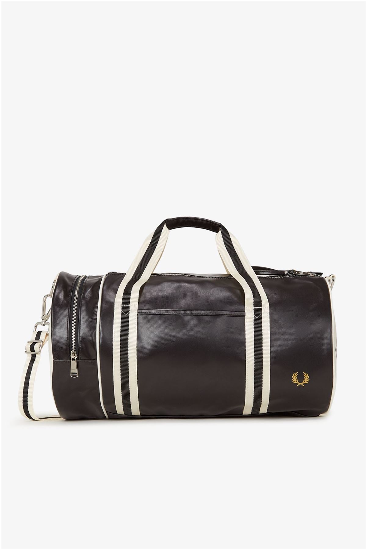 Fred Perry Classic Barrel Borsa A Tracolla In Poliestere Nero/Ecru