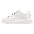 Karl Lagerfeld Kapri Signia Emboss Lo Lace Scarpe Da Ginnastica Bianche In Pelle Da Donna