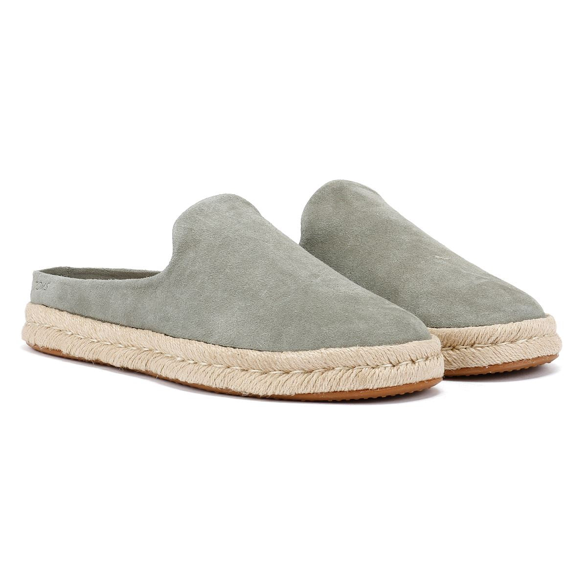 TOMS Santiago Ciabatte Da Uomo In Camoscio Grigio