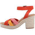 TOMS Majorca Strappy Sandali Da Donna In Pelle Con Fiamma