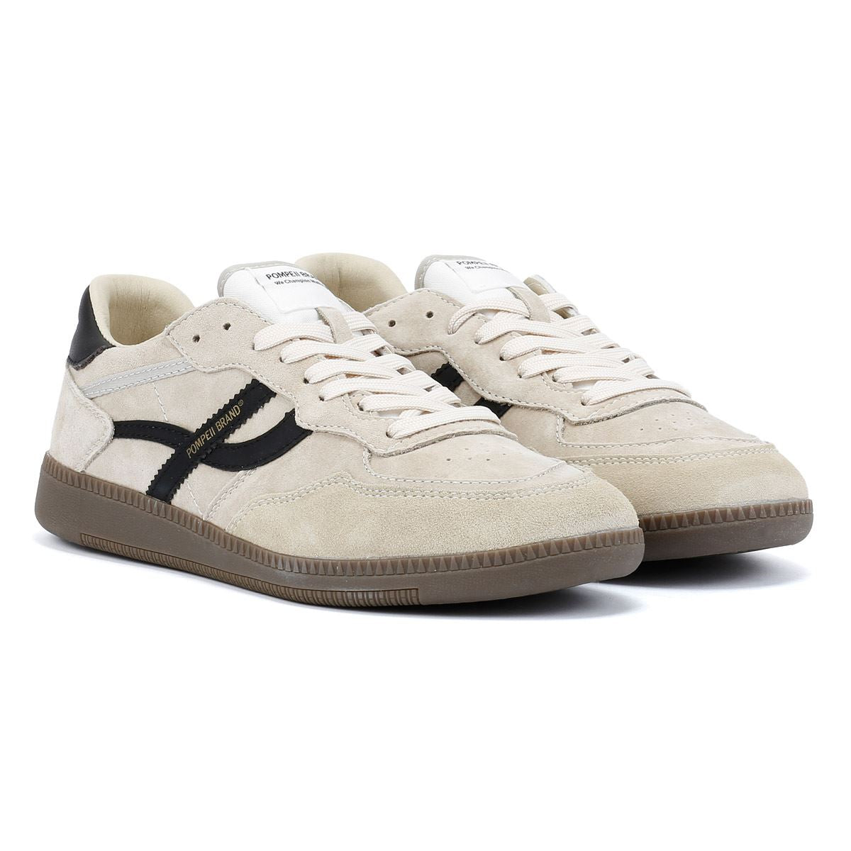 Pompeii Elan Sala Sneakers Bianche In Camoscio Da Uomo