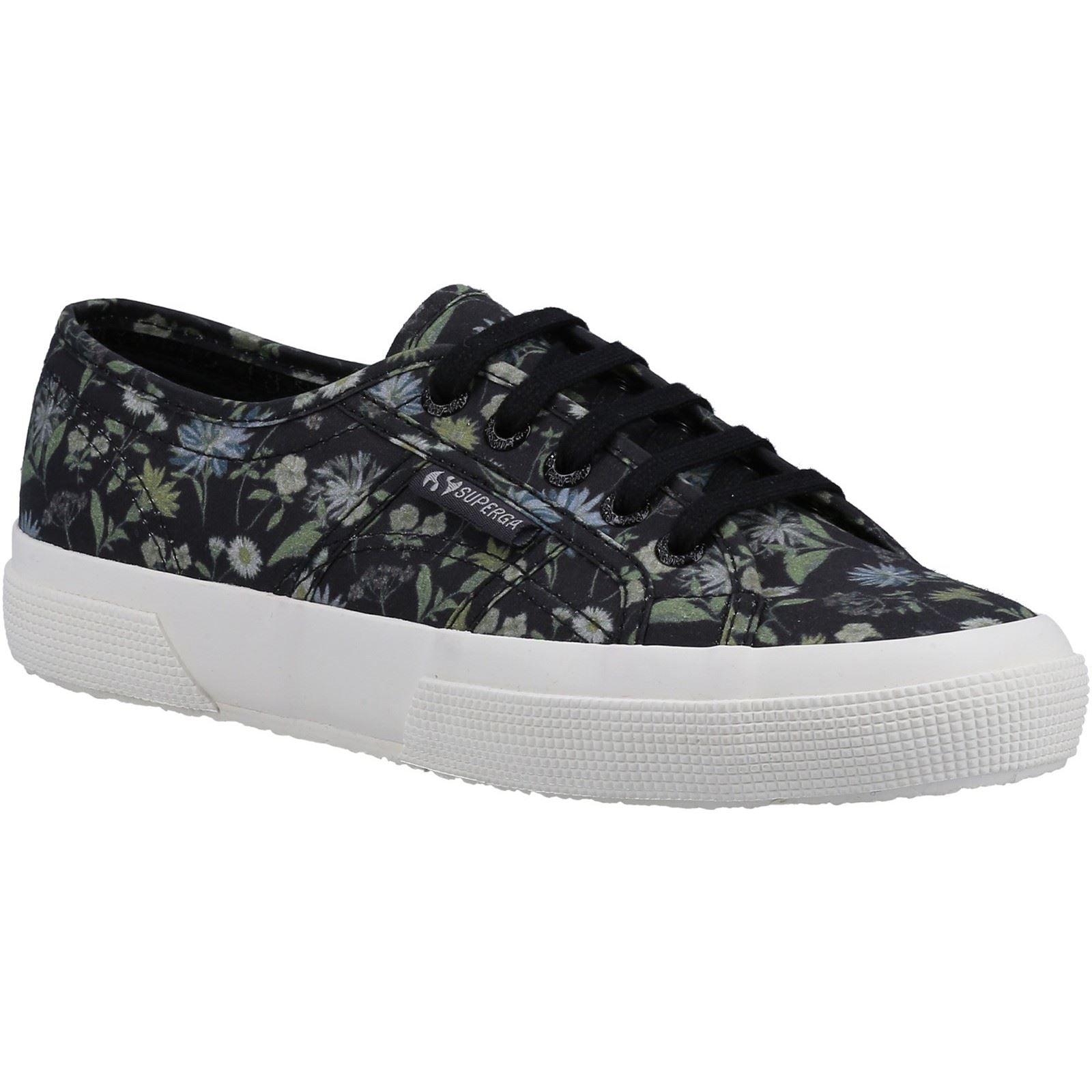 Superga 2750 Floral Print Sneakers Da Donna In Cotone Grigio Scuro/Stampa Floreale
