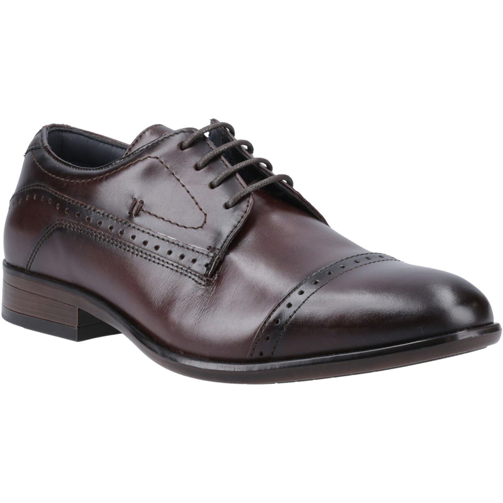 Pod Ralph Scarpe Oxford In Pelle Da Uomo Color Castagno