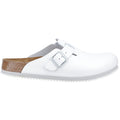 Birkenstock Boston Ciabatte Bianche In Pelle Da Uomo