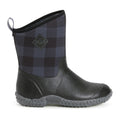 Muck Boots Muckster II Mid Stivali Di Gomma A Quadri Neri/Grigi.