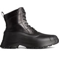 Sperry Duck Float Stivali In Gomma Nera In Pelle