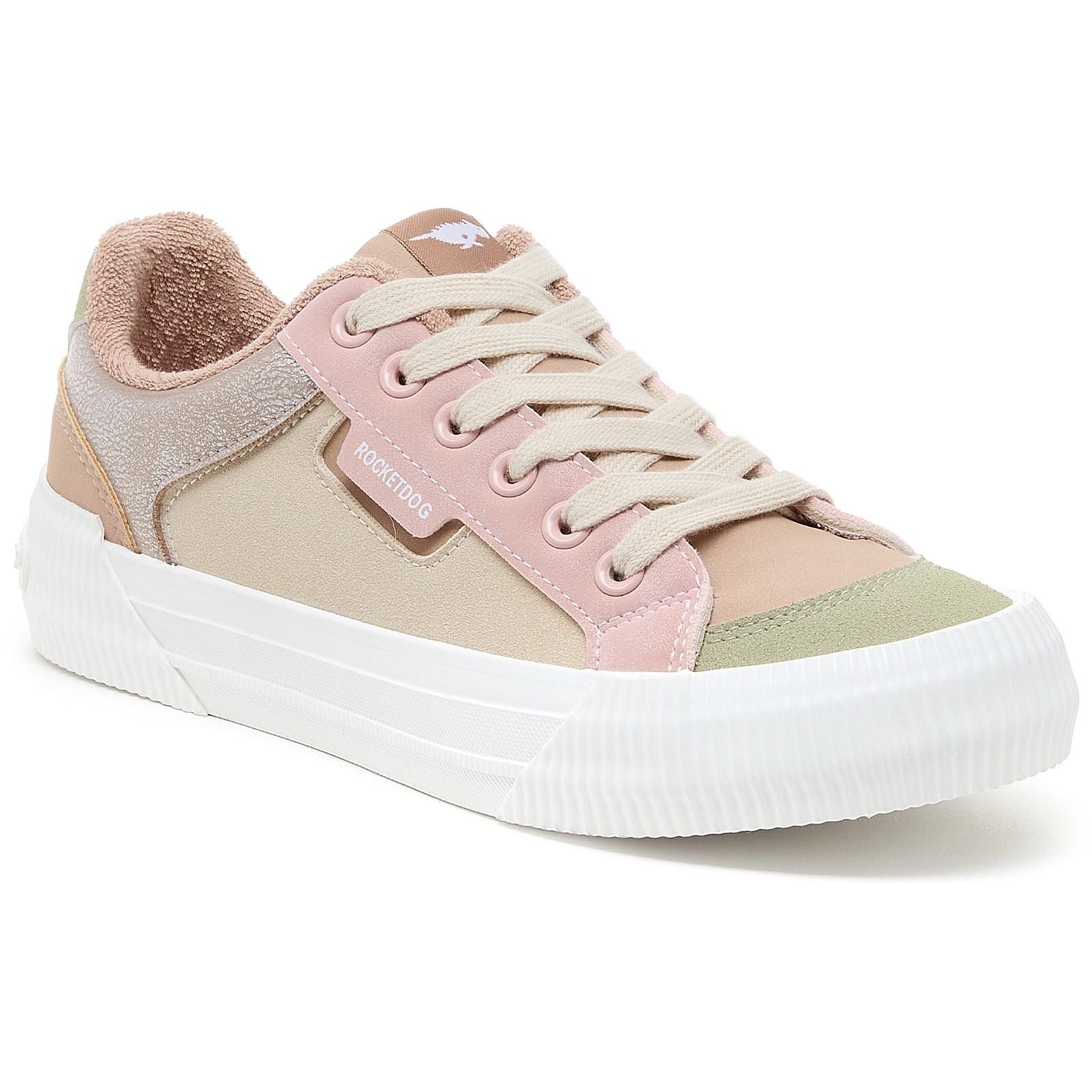 Rocket Dog Cheery Blocked Scarpe Da Ginnastica Taupe Da Donna Pu/Seude