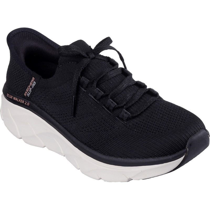 Skechers D'Lux Walker 2.0 Thrill Movement Women's Synthetic Sneakers Black/Beige